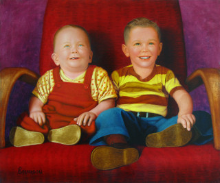 Brothers. Oil Painting by Gary Brunson